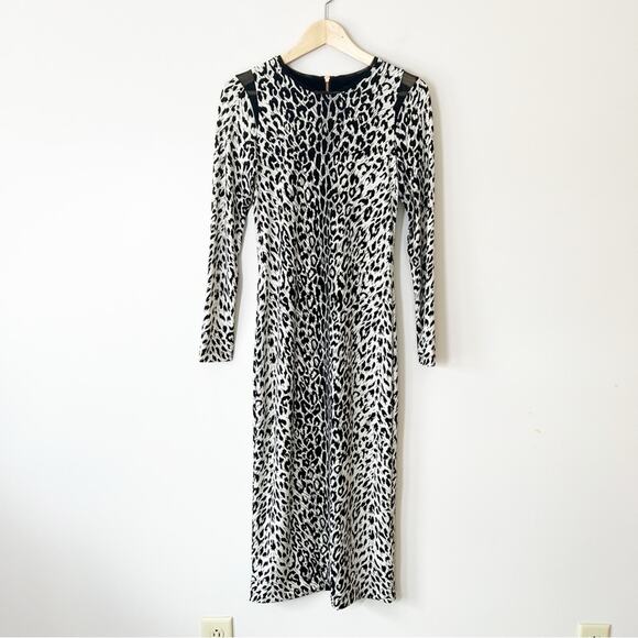 Le Superbe Kate Pencil Dress Body Con Leopard Midi Size Medium - Picture 11 of 11